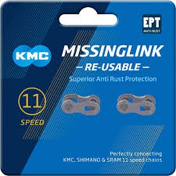 Picture of KMC MISSINGLINK 11 REUSABLE SILVER 2pcs